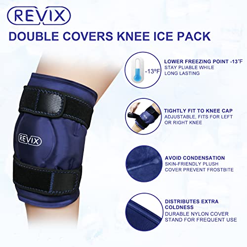 Revix Knee Brace com pacote de gelo e pacote de gelo reutilizável para lesões