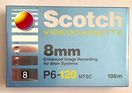 Scotch 8mm P6-120 NTSC Fita de videocaste de vídeo para câmera de vídeo
