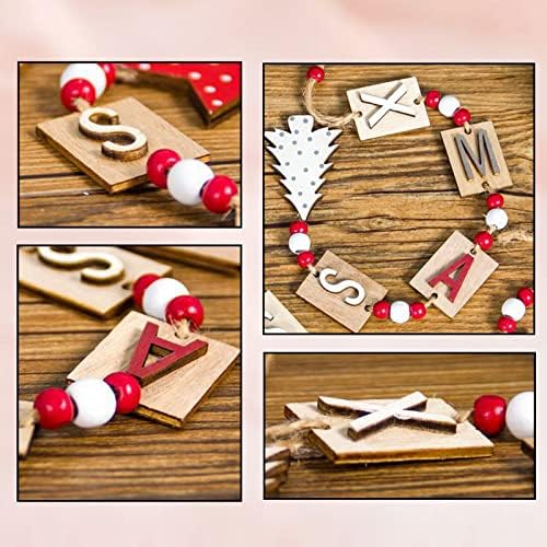 Decorações de Natal coloridas de natal letras tag de madeira pendurada decoração de árvore de natal pendurar tag fofo pingente de carro