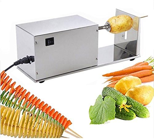 Libai Commercial Slicer Slicer Tornado Electric Batatoes Cutter Spiral Fry Fry Machine Aço inoxidável com controle de chave para uso comercial em casa