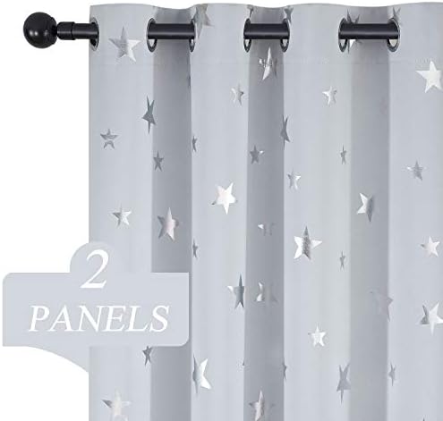 Texiler estelar cortinas brancas cinzentas da sala escurecendo cortinas isoladas térmicas escurecentes de 84 polegadas