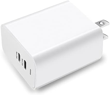 40W Carregador USB-C PD3.0, 2 porta 20W Charge de parede USB-C para o novo iPad Air 5th/4th, iPad mini 6 geração, para iPhone 13