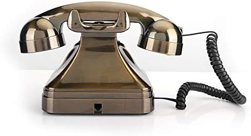WX-3011 Vintage Antique Bronze Telefone, Button Discando Telefone Líquido, Calador de Desktop Home Office Lineflel Lined, Loja