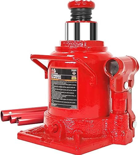 Big Red 12 Ton Torin Hydraulic Bottle Jack para reparo automático e elevador de casa, preto, AT91207BR