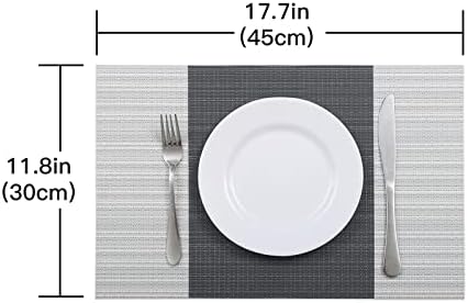 Vinjiasin Placemats Conjunto de 4 para mesa de jantar Vinil Placemats Lavagem Fácil de limpar Tapetes de mesa duráveis