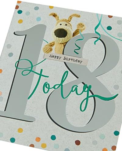 Cartão de aniversário do boofle - cartão de aniversário de 18 anos - 18 hoje cartão de aniversário - cartão de aniversário fofo
