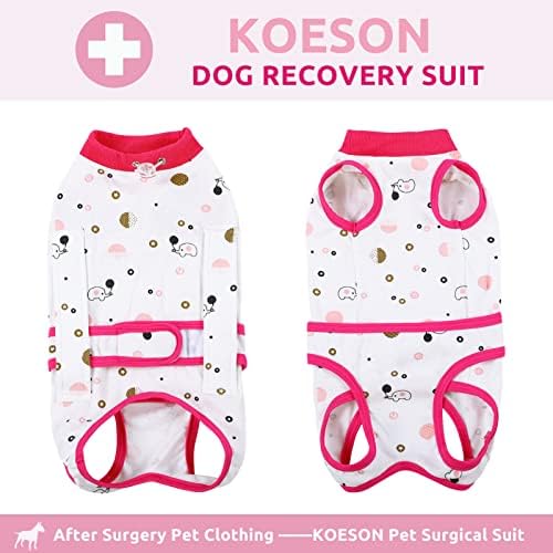 Traje de recuperação de cães de koesson, traje de esterilização para cães fêmeas com xixi de pet surgical recuperação de cães