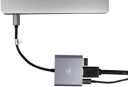 ZADEZ ZAH-513 Hub USB-C 3 em 1 Tipo-C-Porta HDMI 4K-Porta de carregamento em-Power Delivery 60W-USB 3.0 Material de alumínio de carregamento de alta velocidade