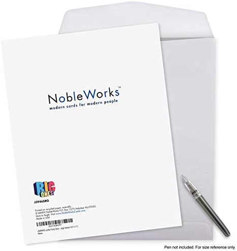 Nobleworks - Jumbo, desculpe, cartão de felicitações - grande mensagem de desculpas engraçada - grande idiota j3946srg