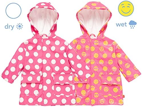 Magnetic Me capa com capuz e fechamento fácil de ímãs para meninas e meninos - casacos de chuva em mudança de cor/jaquetas de chuva para crianças