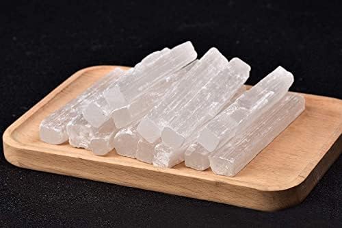 AMOYstone Selenite Diamond em forma de diamante 4 & 1,1 libras selenite Crystal Sticks 4