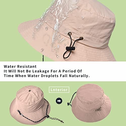 Chapéu de balde para homens Mulheres ao ar livre UV Chapéu de proteção solar com largura de chapéu de pesca à prova d'água para