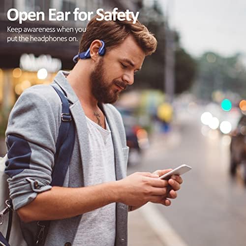 Fones de ouvido de condução do osso da mudança de alteração, fones de ouvido Bluetooth sem fio de orelha aberta com microfone
