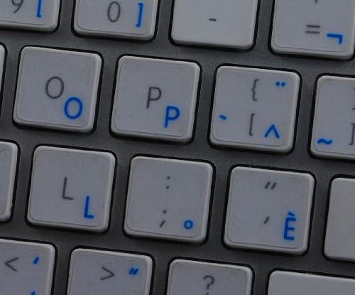 Layout francês de etiquetas canadenses para teclado Bunco transparente de letras azuis para desktop, laptop e notebook são compatíveis com a Apple