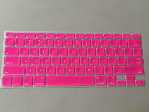Auto -teclado Silicone Membrane Film Skin para MacBook Air Pro 13/15/17 Laptop -Rose Red