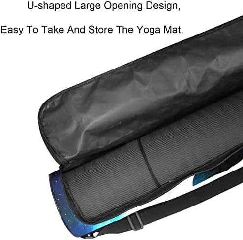 Sete Charkas Women Yoga Mat Bags Full-Zip Yoga Carry Bag for Mulher Men, Exercício portador de tapete de ioga com cinta ajustável