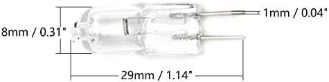 Bettomshin 4 pack-g 4 20 watts 12 V lâmpadas de halogênio tipo 12 V Base bi-pino curto, comprimento 20 W Lâmpada branca macia sob gabinete Puck Substituição de iluminação 12 V