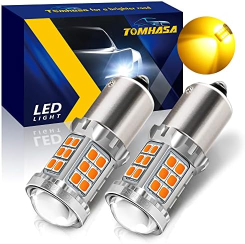 Tomhasa 1156 LED BULB AMBER 1156 Lâmpadas de sinal de giro LED Bulbos, 1141 LED BULB AMBER, 7506 1003 P21W BA15S LED 1156 Lâmpadas