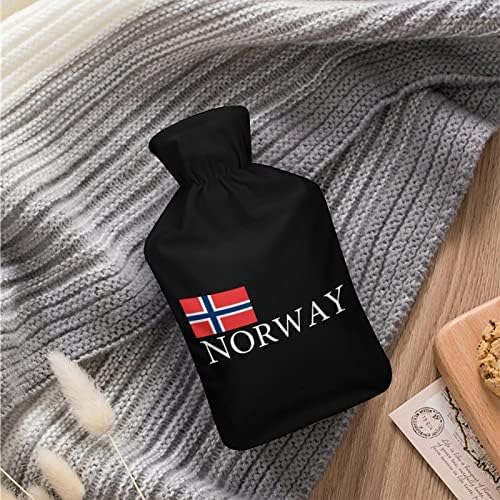 Garrafa de água quente nacional do Pride Norwegian com tampa macia de pelúcia saco de injeção de água de borracha quente 1000ml