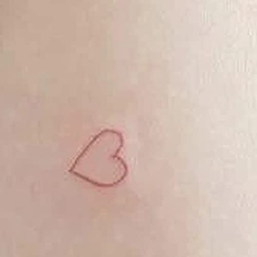 ASDFGH 1PC Red Heart Temporary Tattoo Stickers para homens Mulheres braço Arte corporal adorável tattos falsos Arte de corpo à