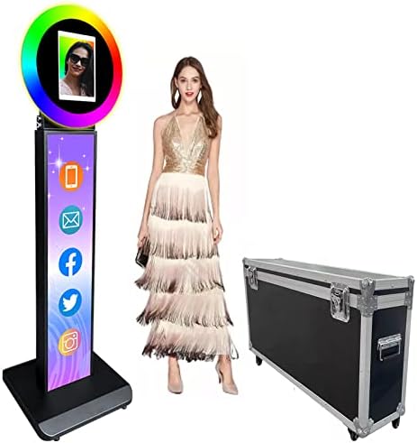 ZlPower Photo Booth Stand Stand Stand para iPad 12.9 Photophooth de logotipo personalizado da impressora IPAD com anel