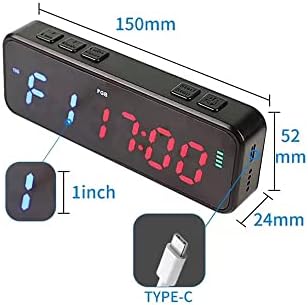 Mini Timer de ginástica LED - DeGotM LED Gym Timer Timer LED Contagem de intervalos de intervalo para baixo/UP Stopwatch