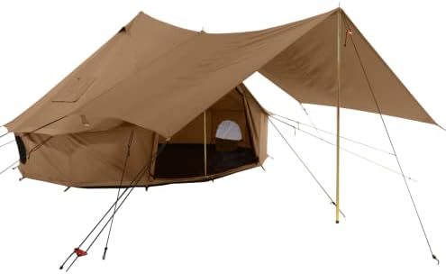 Whiteduck Tolding for Canvas Bell Tent completo Canopy com postes para toda a temporada acampar e glamping