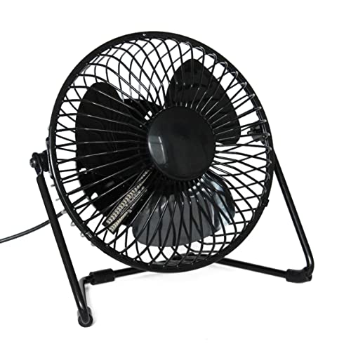 Solustre Fan portátil ventiladores portáteis ventiladores portáteis 2pcs fã de escritório de temperatura para mini -desktop portátil Exibir metal home relógio na mensagem de refrigeração USB e tábua do relógio Relógio Fan USB Fan