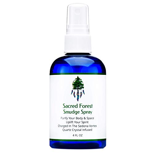 Spray sagrado da floresta + pacote de vela de manchas de sálvia para limpar energia negativa por junipermist