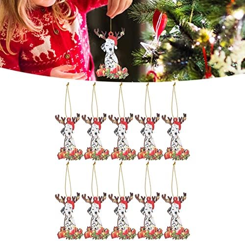 Tags de presente de Natal, pendurar tags requintadas com corda anexada para o Natal