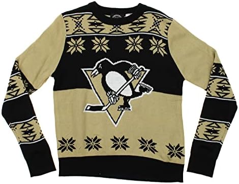 Sweater de malha de colheita de férias da equipe de juventude da NHL para meninos da NHL