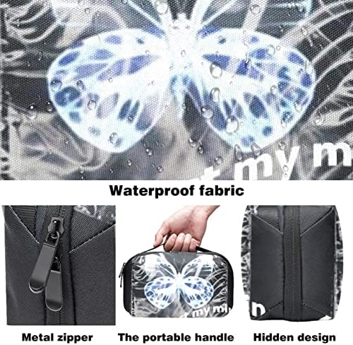 Bolsa de cosméticos de borboleta para mulheres bolsa de moda fofa bolsa de maquiagem à prova d'água bolsa de higiene saco de viagem