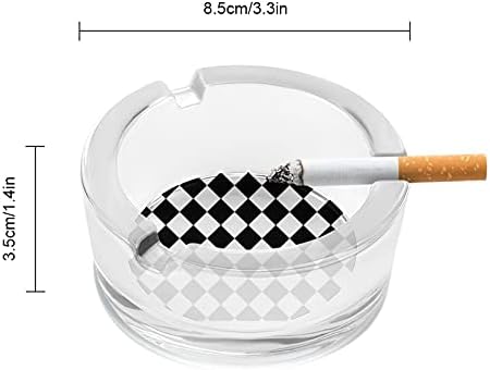 Cigarros de diamante em preto e branco fumantes de vidro cinzas bandeja de cinzas para o escritório em casa Decoração de mesa