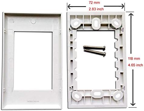 Placa de parede Ethernet com Cat5e + Cat5e Keystone Modular Ethernet Distribuição Soquete Branco Decorativo Placas de Montagem