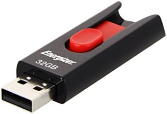 Energizer USB 2.0 Compatível USB Memory, 32 GB, vermelho e preto, tipo deslizante, memória flash FUSPLC032R