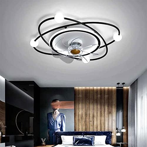 Luz do teto do ventilador TWXG com controle remoto 45W LED LED Modern Modern Invisible Teto Light com ventiladores 3 Cor 3 Velas