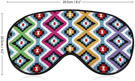 Textura étnica colorida Sleep Eye Máscara Tampas de olho macias Bloqueando luzes vendidas com cinta ajustável para tirar