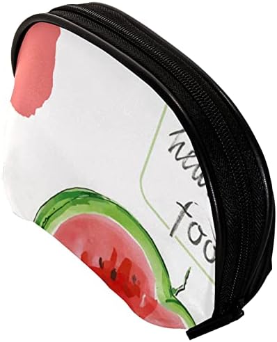 Bolsa de higiene pessoal, bolsa de cosméticos de maquiagem para mulheres, homens, aquarela de melancia. Fruta
