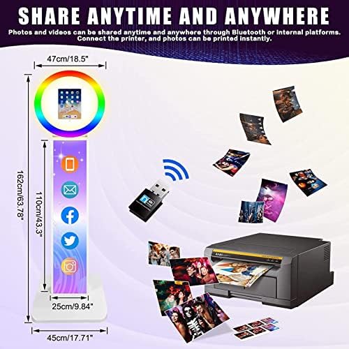 Ipad Photo Video Shooting Selfie Wedding Photobooth RGB RGB colorido Booth Photo Remote Control