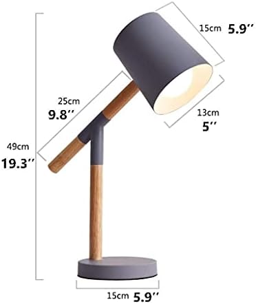 - Lâmpada de mesa Lâmpada decorativa de madeira lâmpada de mesa de madeira Lâmpada de leitura Proteção para os olhos LED Nórdica Lâmpada de mesa de cabeceira moderna e27/rosa