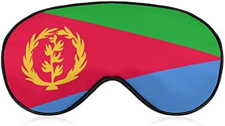Bandeira de máscara de olho de sono impressa na Eritreia Tampa de olhos macios com a sonda ajustável Eyeshade de viagem Sapca