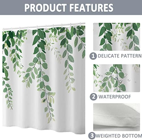Conjunto de cortina de chuveiro de Haoyong, 72*72 polegadas Cortina de chuveiro floral Decidação rápida e cortina de chuveiro abstrato