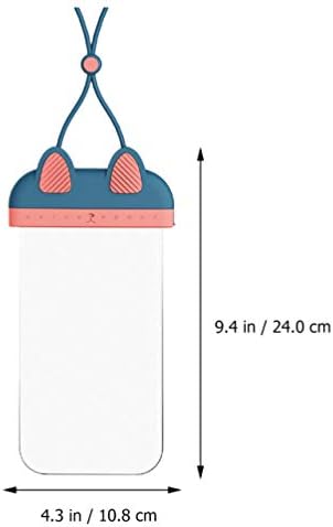 Saco de telefonia à prova d'água de Sosoport TPU transparente adorável bolsa de celular subaquático para a panela seca para a rafting ao ar livre （rosa）