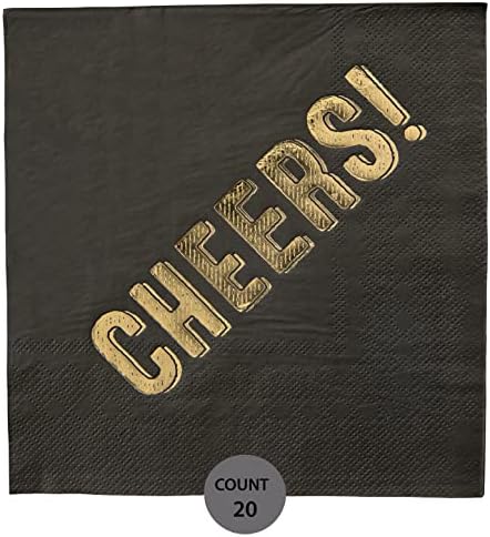 C.R. Gibson Cheers Disponível para o almoço para festas, 6,5 x 6,5, multicolor