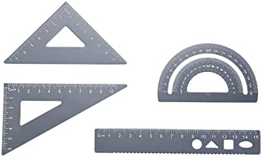 UTALIND 4 PCS SCALE TRIANGULAR RECETENS, Ferramenta de desenho de geometria de escala do régua, centímetro métrico