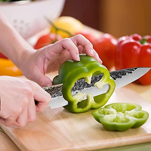 Facas de cozinha forjadas à mão Tivoli Conjunto de 8 polegadas de faca de faca de chef de chef de 8 polegadas Kiritsuke faca de açougueiro para corte de carne