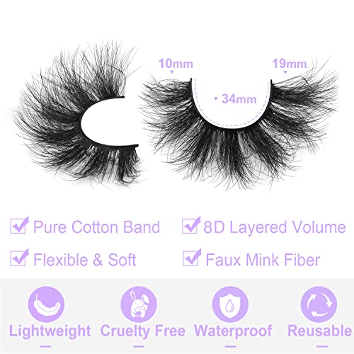 Cílios falsos cílios fofos cílios de vison cílios faux 8d volume dramático cílios dramáticos Ripple Cat EyeLashes pack por kiromiro