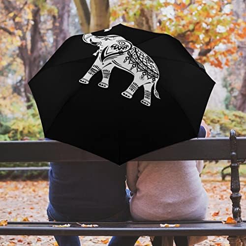 Decorado guarda -chuva de viagem de elefante de elefante