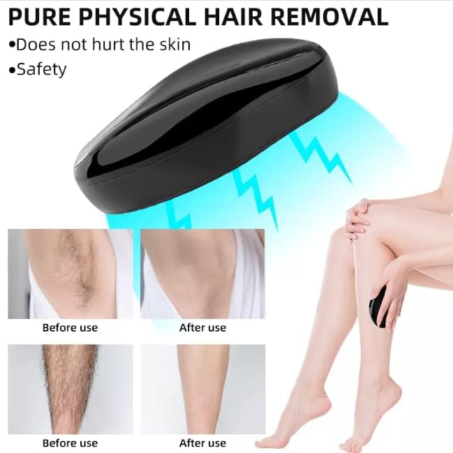 A borracha de cabelo de cristal, removedor de cabelo de cristal esfoliação indolor, ferramenta de remoção de cabelo para as pernas