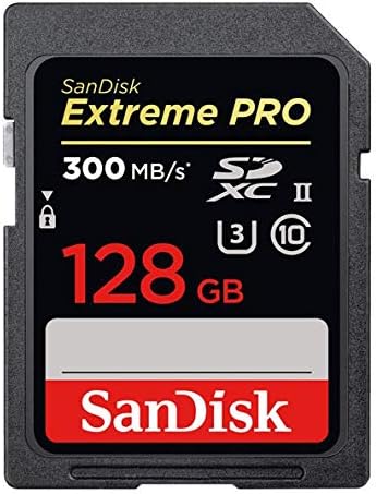 Sandisk Extreme Pro 128GB SD Card funciona com câmera de espelho Canon EOS R8 U3 V90 4K 8K Classe 10 UHS-II Paco